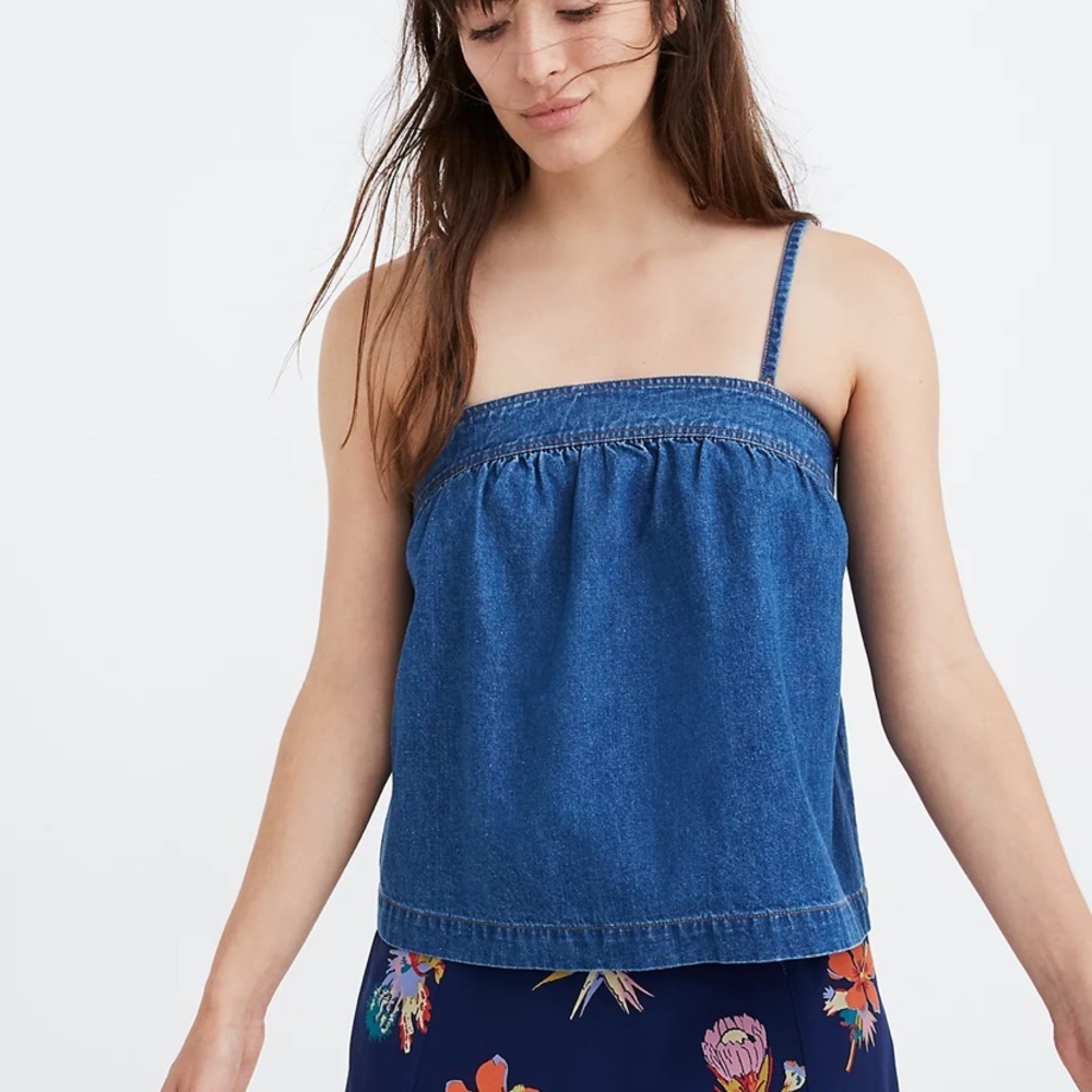Madewell Denim Convertible Tie-Back Alberta Wash - Picture 2 of 10